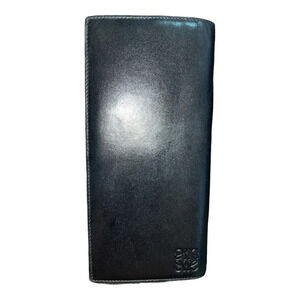 Loewe | Black & Green Calfskin Bifold Long Wallet